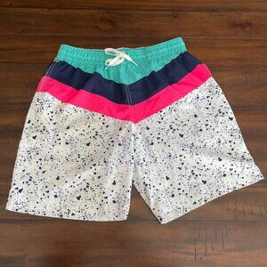Chubbies Men’s Medium Swim Trunks 7” Inseam Colorblock Splatter Print